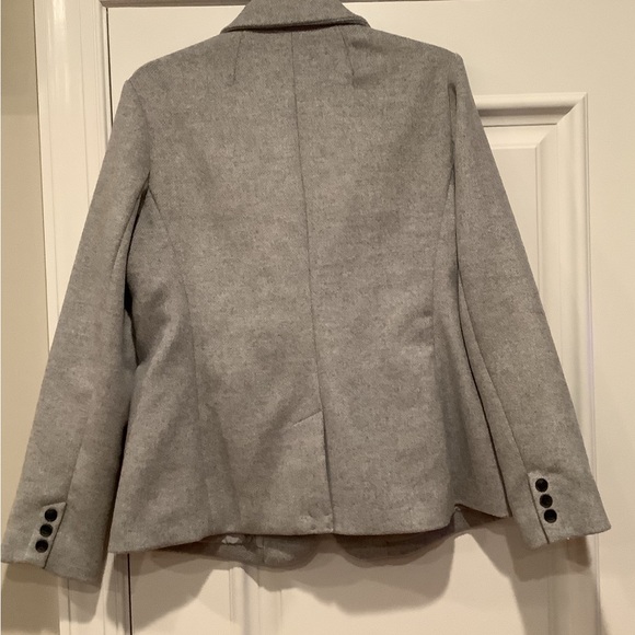 Old Navy Gray Blazer Jacket Size Large Wool Blend One Button Long Sleeves - Picture 5 of 13